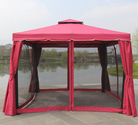 Cortina a prueba de viento de aluminio de la capa de 3 X 3M Roman Tent Anti Mosquito Double