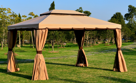 Familia doble de aluminio Roman Canopy Gazebo Outdoor que acampa de la aleta 3 los x 4m