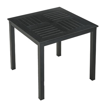 top de madera plástico del entarimado del cuadrado de los 80cm del negro de aluminio al aire libre de la tabla