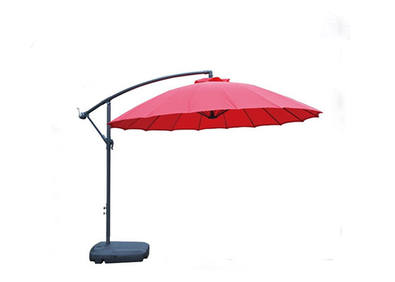La fibra de vidrio provee de costillas el paraguas colgante al aire libre para el patio voladizo del patio de los muebles del jardín