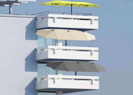 Manuales llevados encienden el parasol al aire libre de los 4.5x2.7m Sun con la manivela