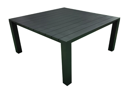 160 los x 160 altura montada de aluminio de la mesa de comedor 76cm elegantes del jardín del negro del cm