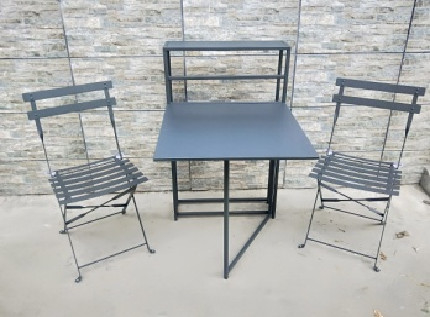 Sistema al aire libre cuadrado del soporte de la tabla del acero los 60cm y de flor de las sillas