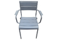 Diseño modificado para requisitos particulares silla de acero al aire libre de los apoyabrazos del patio del jardín