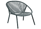 Silla resistente ULTRAVIOLETA de la rota del metal, K.D. Grey Rattan Stackable Chairs
