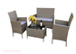 ODM del OEM sistema de los muebles del jardín de la rota de 4 pedazos, tabla de patio de mimbre y sillas