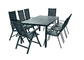 La tabla y las sillas al aire libre de patio de la madera contrachapada de aluminio rasguñan resistente