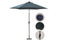 Parasol al aire libre ligero llevado de Sun, protección ultravioleta del poliéster del paraguas de acero del patio