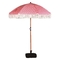 Los 2M al aire libre Wood Pole Fiberglass provee de costillas el paraguas de Sun recto con la borla