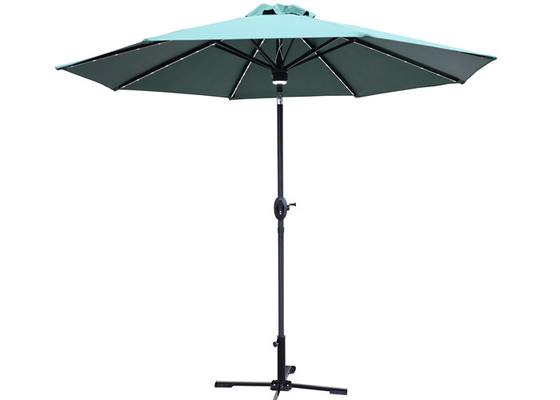paraguas de los 300x245cm 8 Rib Straight Pole Parasol Garden con el sistema de Presidente de Bluetooth